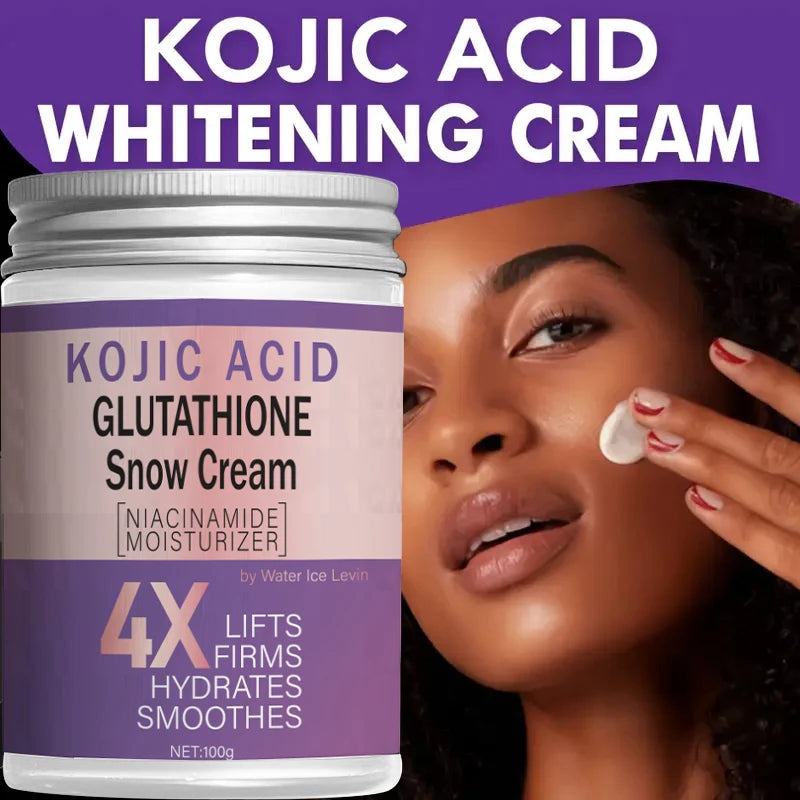 100g Glutathione Snow Cream Light Beige Care Body Lotion, Moisturizing and Firming Facial and Whole Body Use, Neutral Daily Light Skin Special Firming Cream