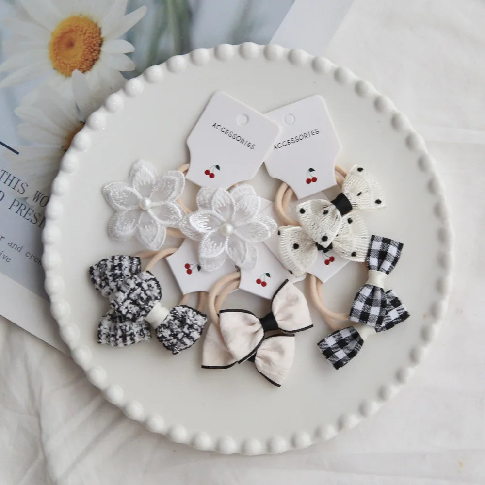 10pcs  Children's Headwear Hair Accessories for girls, Elastic Hair Bow for baby, Cute Hair ties, Lovely Hair Rope