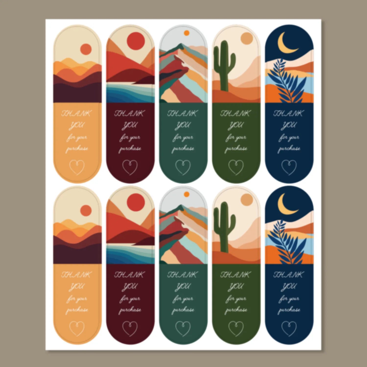 100pcs/Pack Cute Expression Rectangular Sticker Gift Box Stickers Thank You for Your Order Seal Stickers for Business