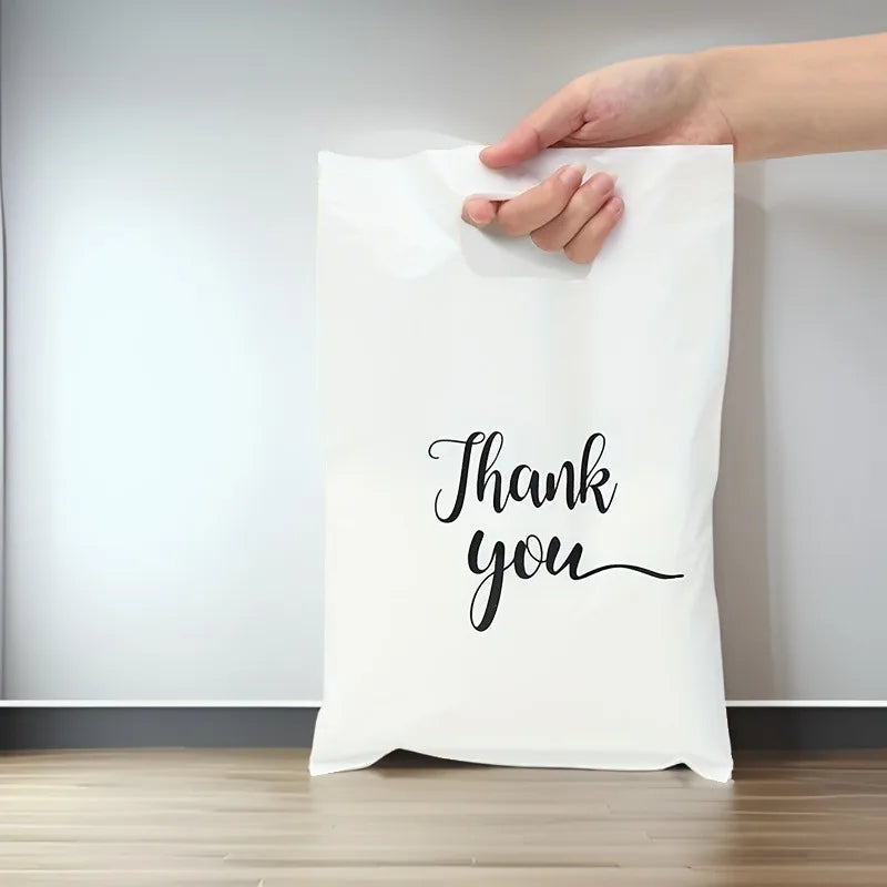 10/50/100Pcs Thank You Gift Bags Plastic Wedding Birthday Party Treat Bags Favors Small Business Shopping Candy Cookie Packaging