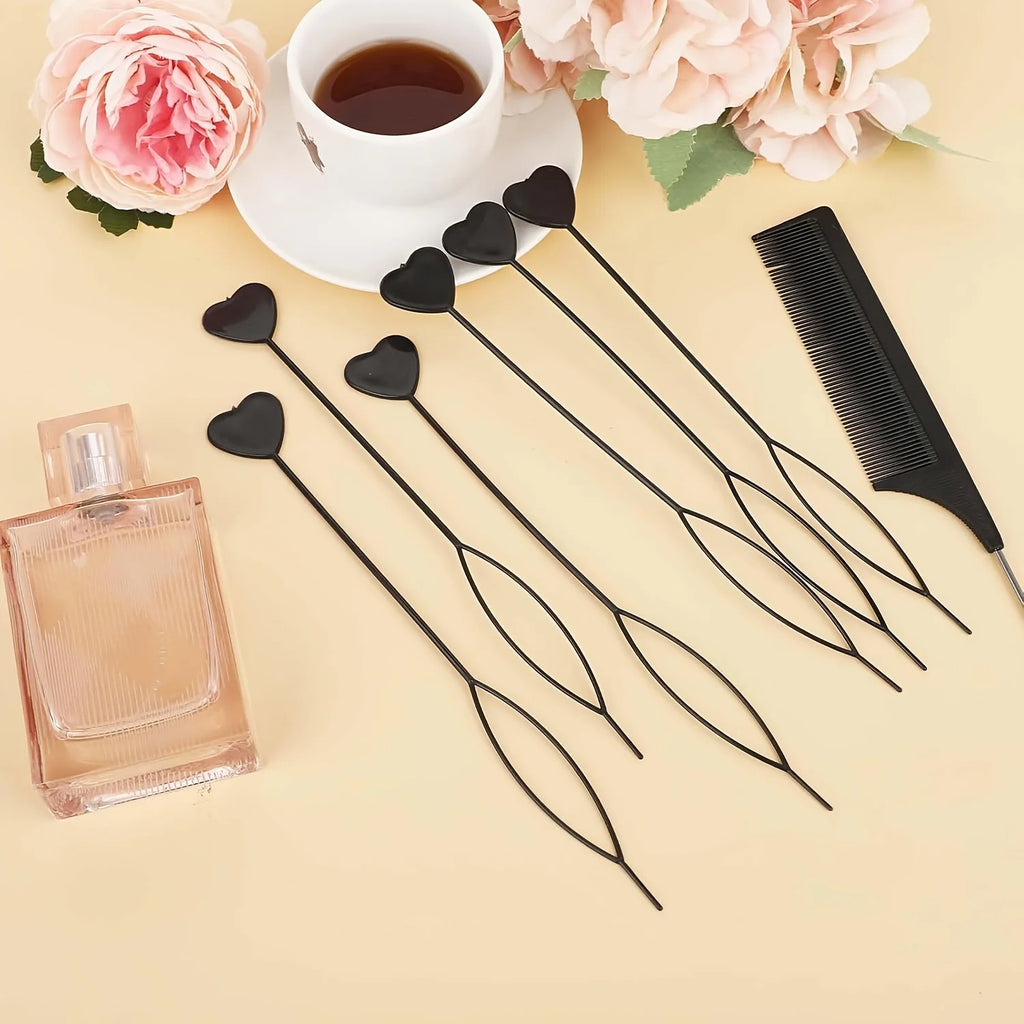 12 hair tail tools, easy-to-use hair accessories, braiding tools, regular hair quality, and hair accessories