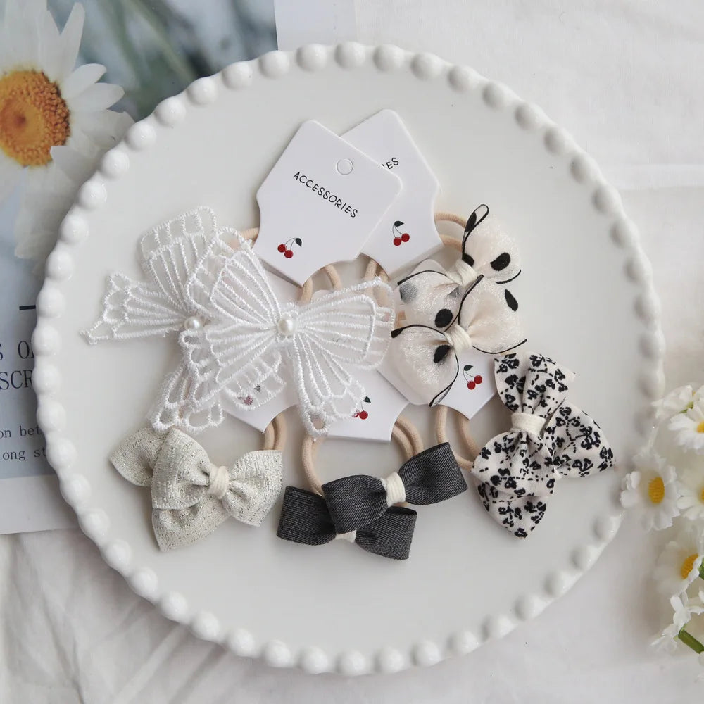 10pcs  Children's Headwear Hair Accessories for girls, Elastic Hair Bow for baby, Cute Hair ties, Lovely Hair Rope