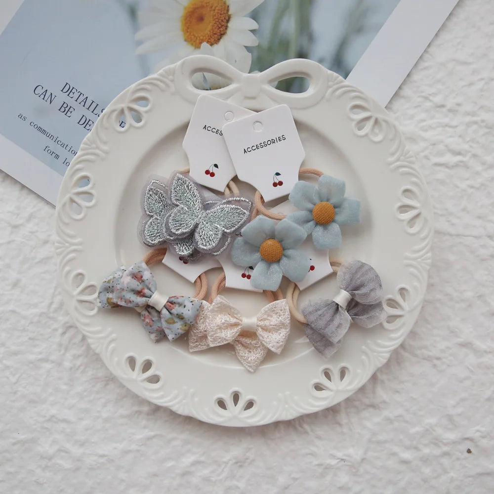 10pcs  Children's Headwear Hair Accessories for girls, Elastic Hair Bow for baby, Cute Hair ties, Lovely Hair Rope