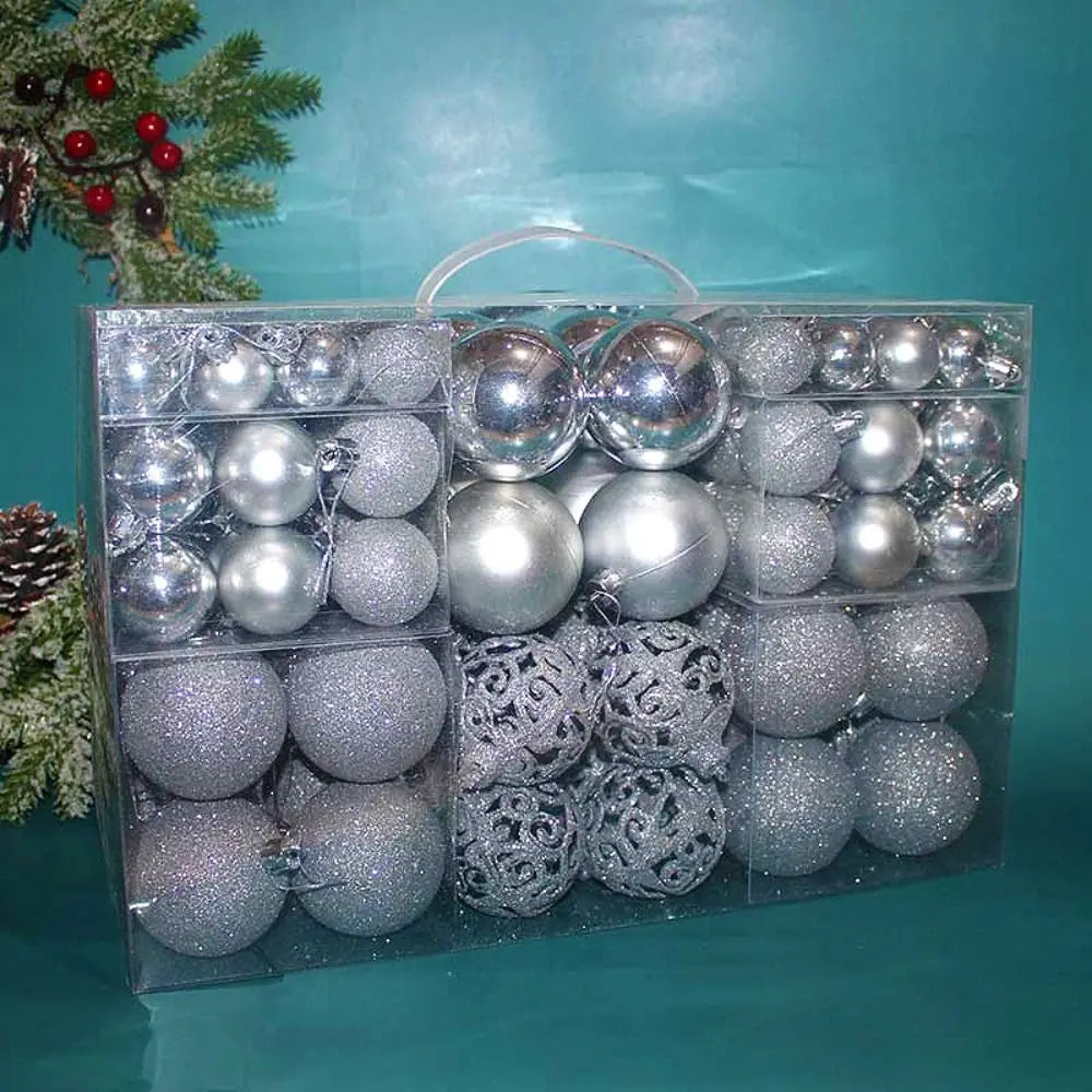 100pcs Christmas Decor Baubles Tree Xmas Balls Party Wedding Ornament Party Supplies Xmas Ornament Ball Xmas Baubles