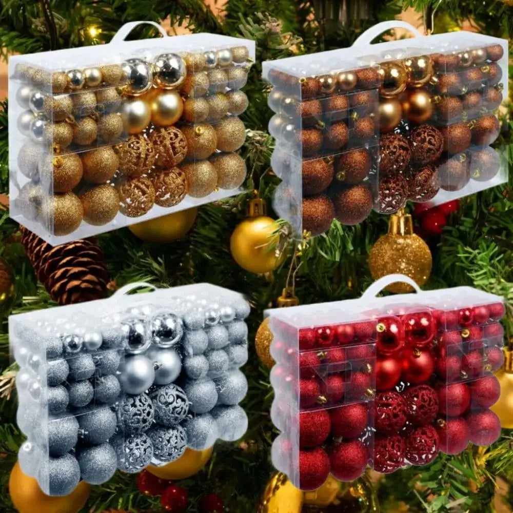 100pcs Christmas Decor Baubles Tree Xmas Balls Party Wedding Ornament Party Supplies Xmas Ornament Ball Xmas Baubles