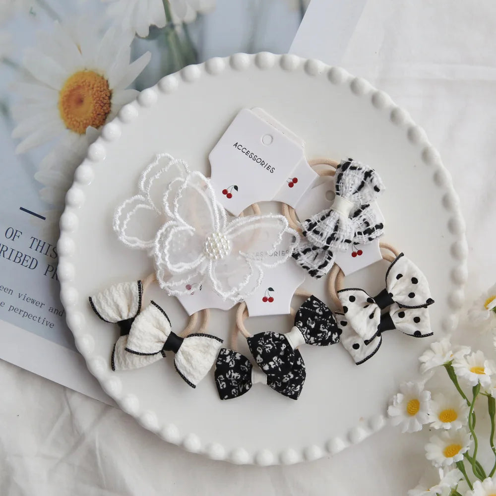 10pcs  Children's Headwear Hair Accessories for girls, Elastic Hair Bow for baby, Cute Hair ties, Lovely Hair Rope