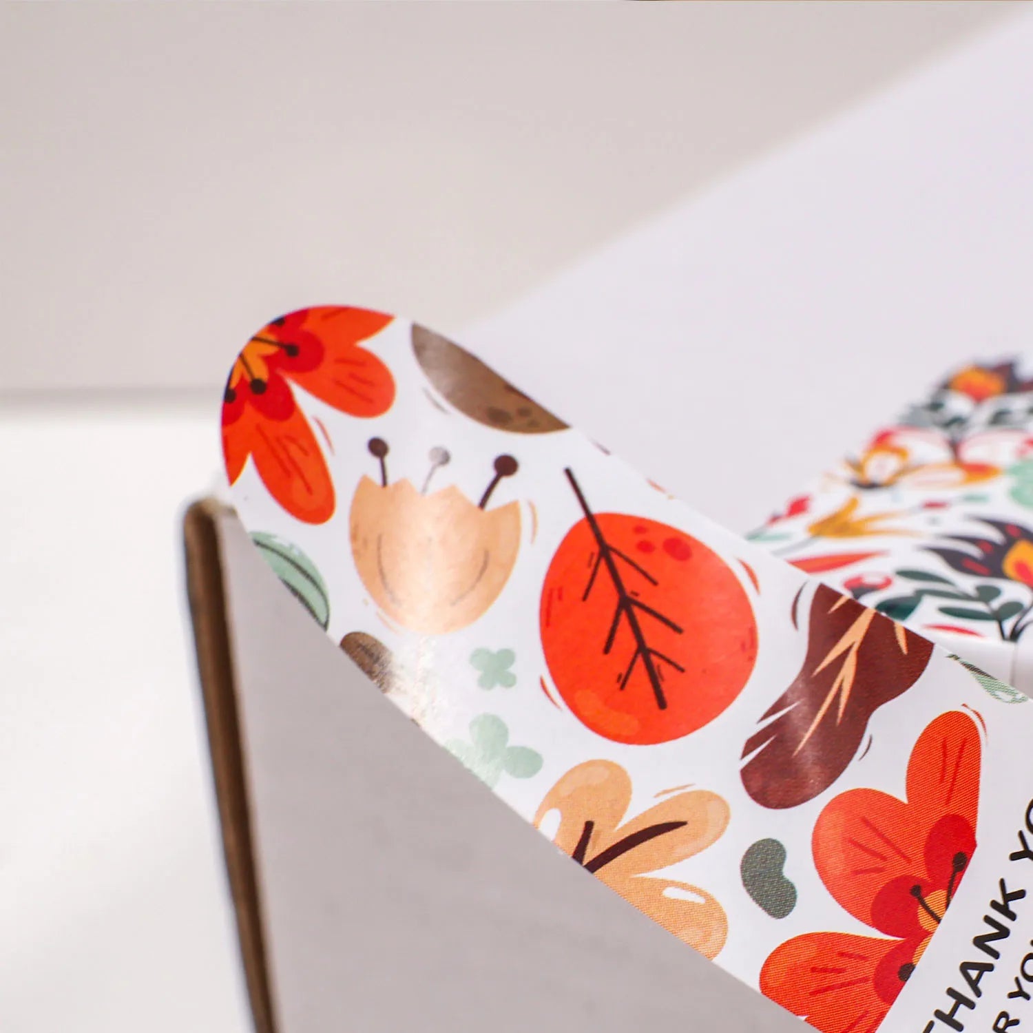 100pcs/Pack Cute Expression Rectangular Sticker Gift Box Stickers Thank You for Your Order Seal Stickers for Business